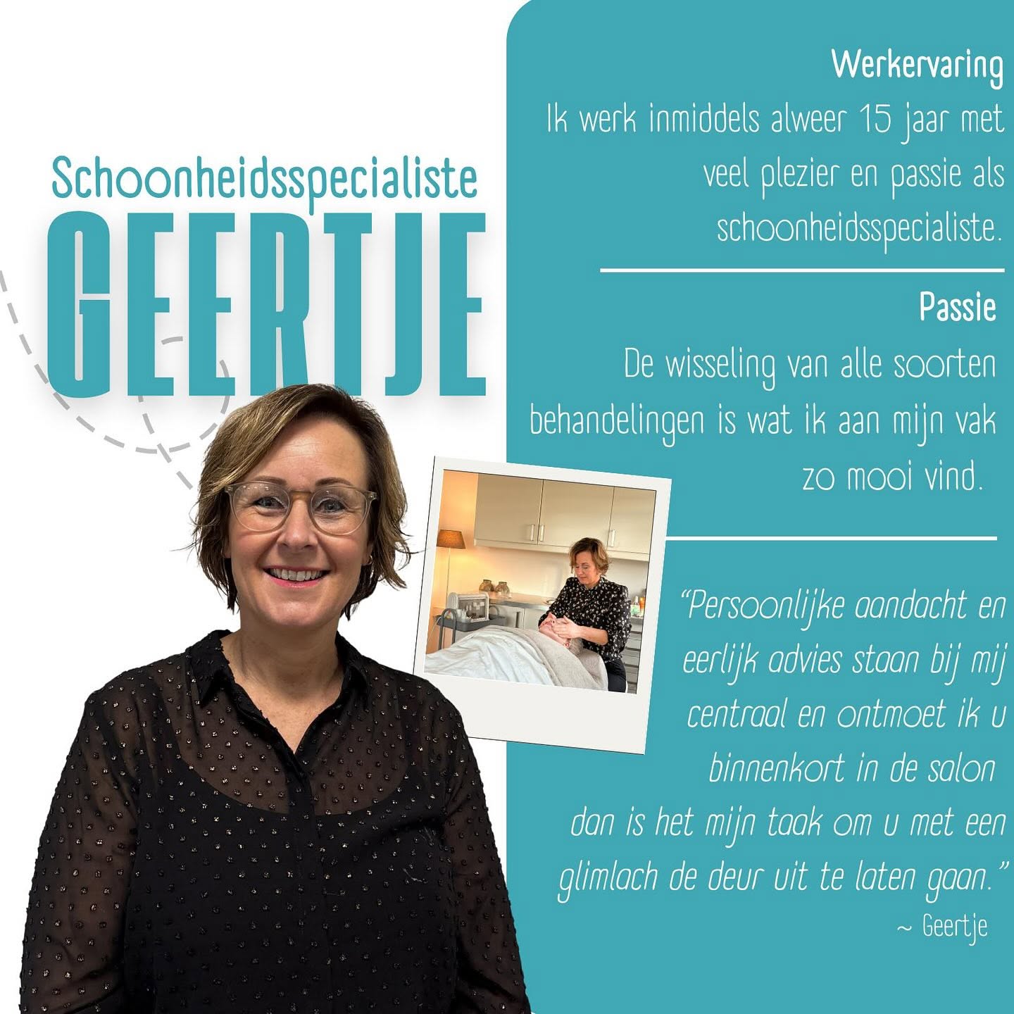 Geertje, schoonheidsspecialiste